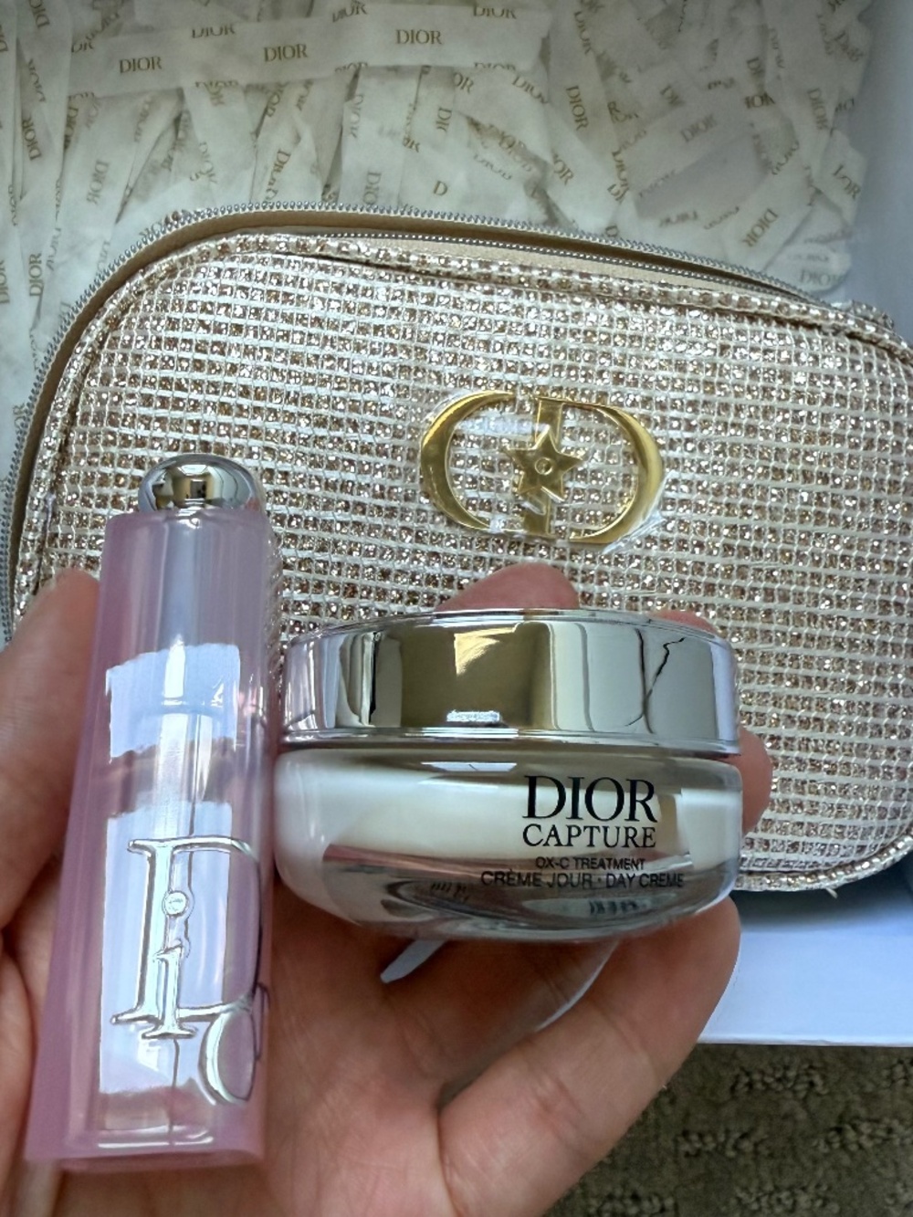 **LIMITED EDITION** Dior Pouch and 2 make up products